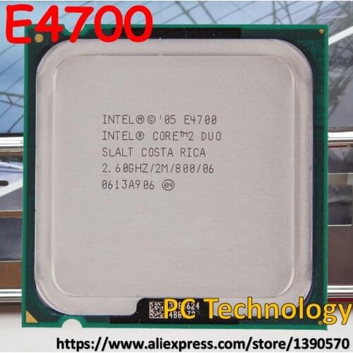 Origina Intel Core 2 Duo E4700 2.6Ghz 2M 800Mhz LGA775 Dual Core Desktop CPU processor Free shipping (ship out within 1 day)