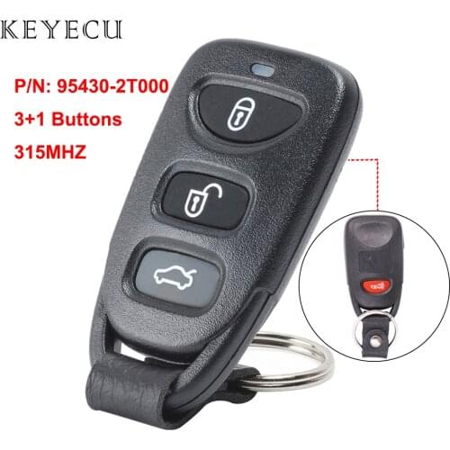 Keyecu Remote Key for Kia Optima 2011 2012 2013 Car Key Fob 3+1 Buttons 315MHz P/N 95430-2T000