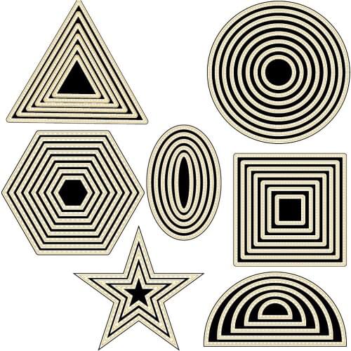 Various Geometric Shapes Metal cutting dies stencils for DIY Scrapbooking/photo album Decorative Embossing DIY Paper Cards
