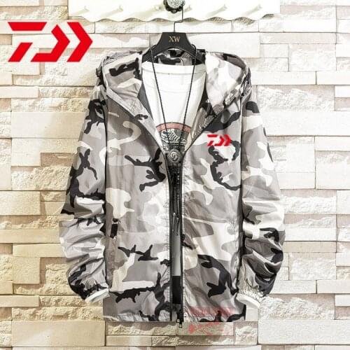 Daiwa Fishing Clothes Men Breathable Fishing Jacket Quick Dry Coat Camouflage Thin Spring Autumn Clothing Outdoor Fishing Shirt