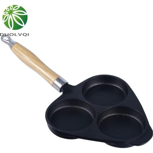 Duolvqi Non-stick Frying Pan Egg Cake Maker Frying Pan No Oil-smoke Breakfast Pan Use for Gas & Induction Cooker Kitchen Helper
