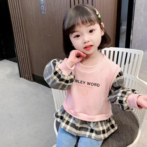 Girls' Sweatshirts Babys Kids Jacket 2021 Plaid Spring Autumn Top Toddler Pullover Beach Long Sleeve Outdoor Cotton Childrens