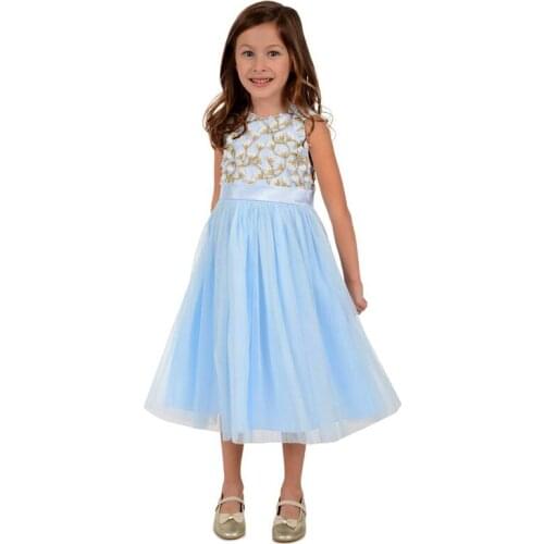 Yatheen Girls 4-14t Embroidered-Bodice/Tulle A-Line Dress Kids Party Dresses