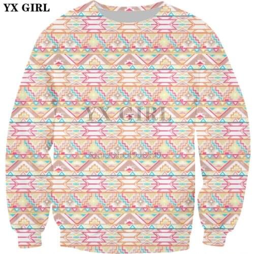 YX GIRL Drop shipping 2018 New Fashion Mens Womens Long Sleeve Sweatshirt aztec tribal 3D Print Retro Casual Pullovers