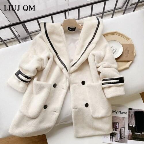 2021 Winter Fashion Women White black Jacke Lotus Leaf Collar Faux Fur Coat Female Long Jacket Warm Parka Furry Coat Plus size