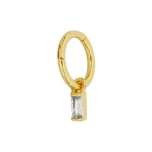 CANNER Hot Woman Earrings 925 Sterling Silver Huggies Pendientes Crystal Cartilage Stud Earring Ear Bone Earlobe Piercing Buckle