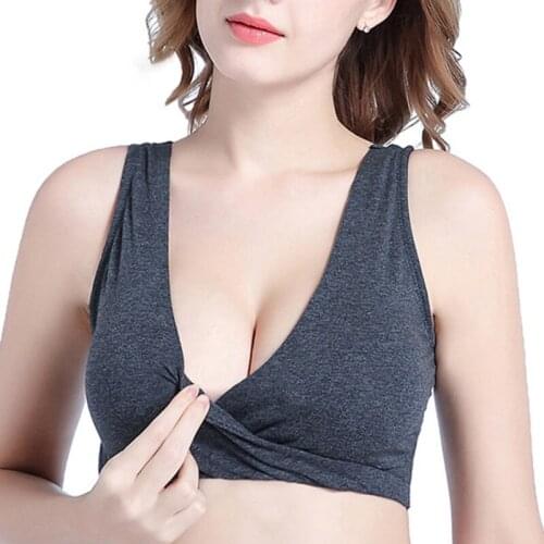 Womens Nursing Pullover Sleep Bra Busty Wireless Nursing Sleep Bra Maternity Bra for Breastfeeding