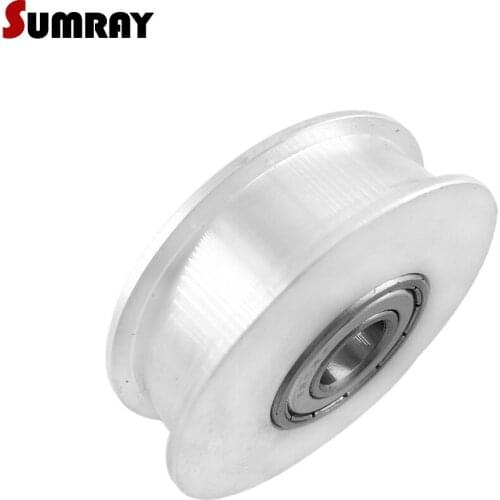 SUMRAY GT2 Timing Belt Pulley 50T No Teeth Idler Timing Pulley Bore 5/6/8/10/12/15mm Aluminium Pulley Fit 6/10mm Width GT2 Belt