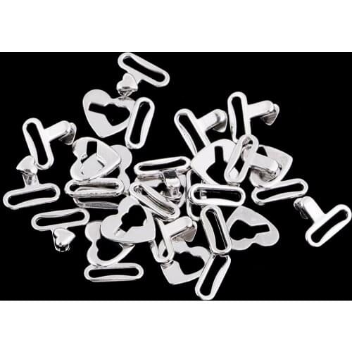 10 Sets Love Heart Metal Sewing Hooks And Eyes Closure For Bra And Clothing