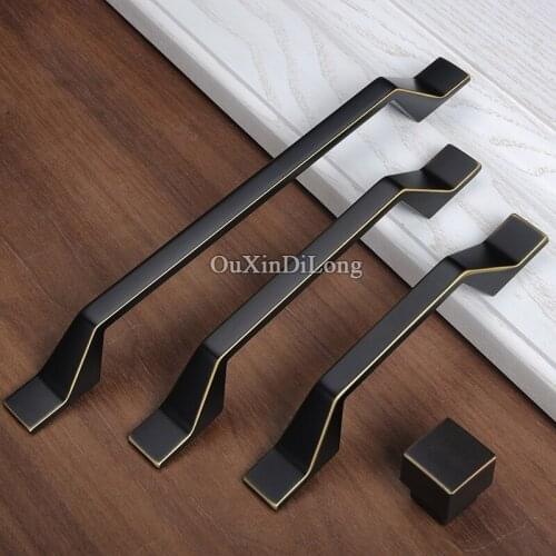 10PCS European Solid Zinc Alloy Kitchen Cabient Door Handles Cupboard Wardrobe Drawer Cabinet Pulls Handles & Knobs