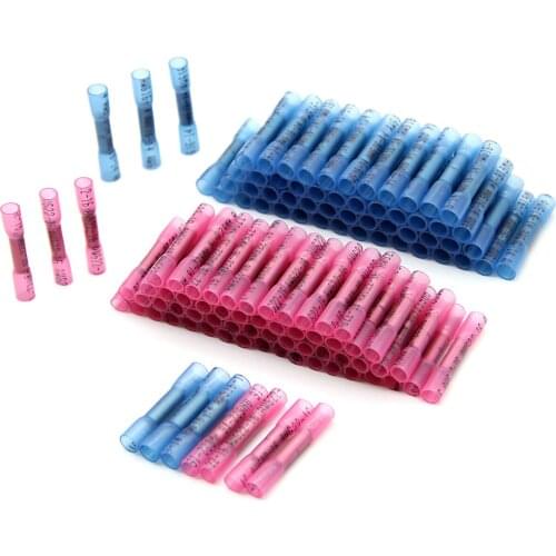 100-500PCS Assorted Seal Heat Shrink Wire Connectors Electrical Wire Splice Cable Crimp Butt Terminals Electrical Connector