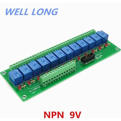 12 Channel NPN Type 9V 10A Power Relay Interface Module,SONGLE SRD-9VDC-SL-C Relay.12 Channel NPN Type 9V 10A Power Relay Interf