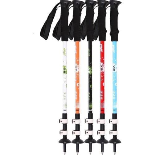 2 Pcs Nordic Walking Sticks Telescopic Trekking Hiking Poles Ultralight Walking Canes Cheap Camping Gear