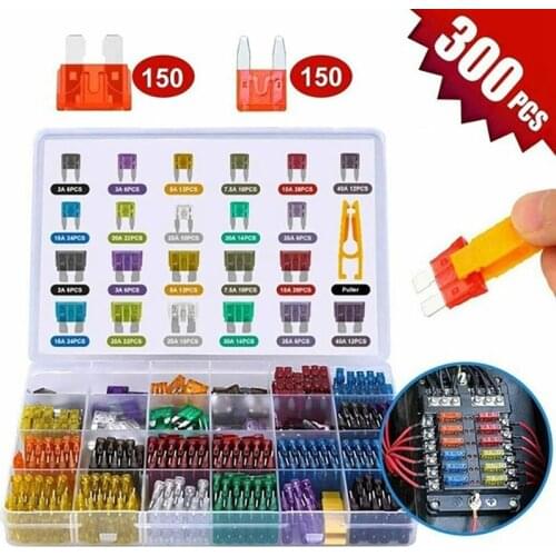300/120/60Pcs Truck Blade Car Fuse Kit The Fuse Insurance Insert The Insurance Of Xenon Lamp Piece Lights Fuse Auto Accessories