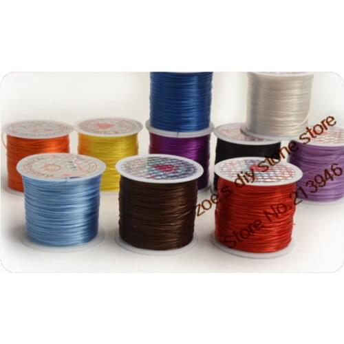 0.5MM (60M/Pc,5Pcs) Mix Colors "Elastic" Rubber Cords Ropes Beading Wires Lines DIY Jewelry Findings