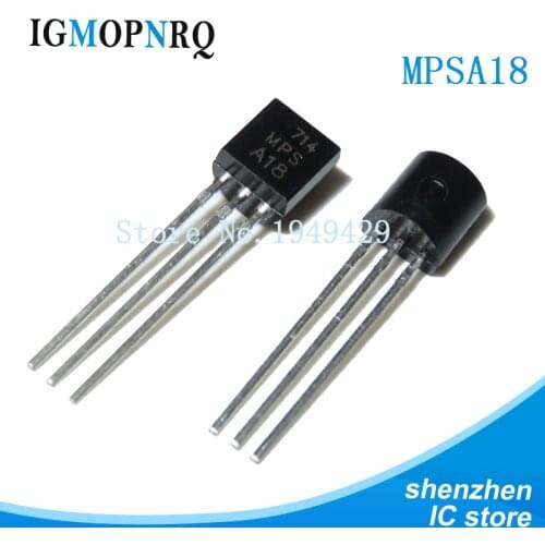 50PCS MPSA18 TO92 MPS A18 NPN Transistor TO-92 0.1A 45V