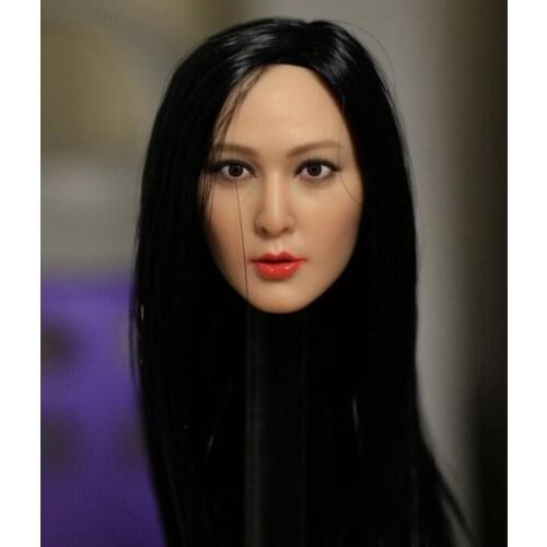 1/6 scale figure accessories Female doll head shape for 12" Action figure doll accessories figure Fan Bingbing head carved