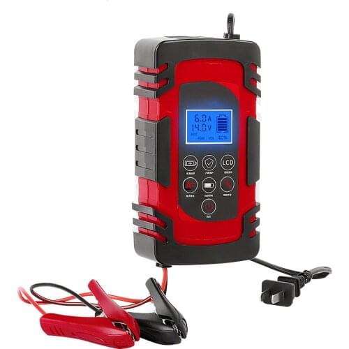 Car Battery Charger 12V/8A 24V/4A LCD Display Pulse Repair Charger Pack for Car Motorcycle SUV Automatic Smart Battery Charger