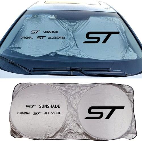 Car Sun Shade Protector Auto Front Window Sunshade Covers For Ford ST Fiesta Fusion Escape Shelby Edge FOUCS Kuga Mustang