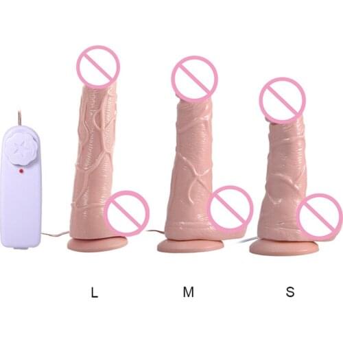 Dildo Electric Vibration Penis Dildo Toys Vibrators Realistic Shape Masturbator 360 Degree Rotation Cock For Women Gay 3 Size