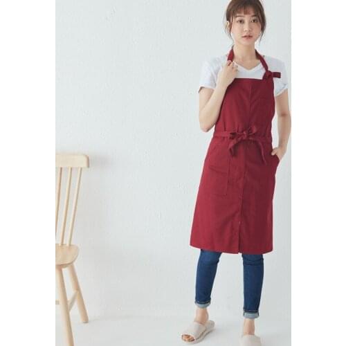 Cotton Japanese-style Korean apron flower shop baking waiter cute nail shop home women apron logo print
