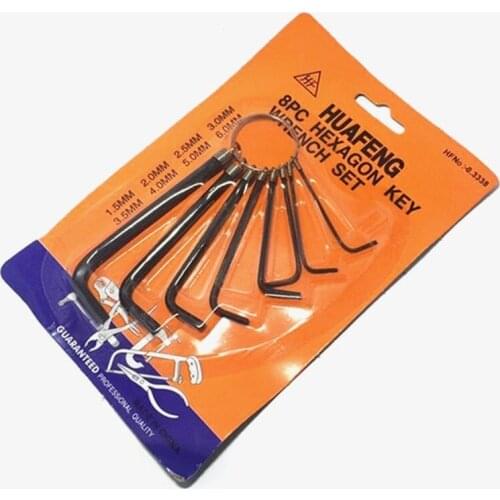 Bicycle repair tool six wrench tool combination flat head 8 in one hexagon equipment bike tools cycling tools tool set