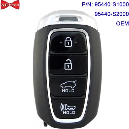 KEYECU OEM for Hyundai Santa Fe 2019 2020 Smart Keyless Remote Key Fob 95440-S1000 95440-S2000 TQ8-FOB-4F19 433MHz