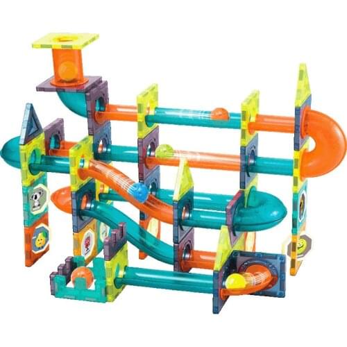 DIY Magnetic Building Blocks Toys Sets Magnet Maze Ball Tracks Blocks Magnetic Funnel Slide Blocks Educational Toys For Children