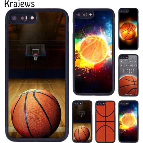 Krajews Cool Basketball Ball Sport Phone Case For iPhone 5 6S 7 8 Plus 11 12 Pro X XR XS Max Samsung Galaxy S6 S7 S8 S9 S10