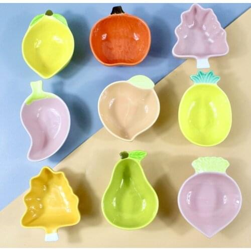Kitchen Ceramic Pet Creative Dishes Snacks Nuts Dried Fruit Small Plates Dessert Plate Kitchen Accessories Bowls and Plates