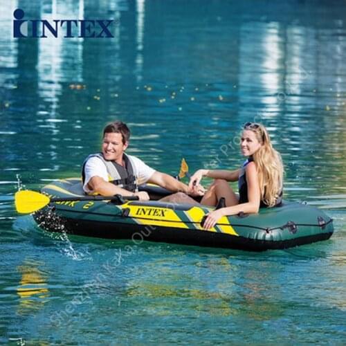 236*114*41cm 2 person Intex Seahawk inflatable boat fishing pvc boat fishing paddle hand pump motor racket dinghy raft A06005