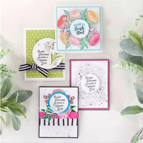 DREAMS FLOWERS Metal Cutting Dies and Stamps Scrapbooking Paper Craft Handmade Card Album Punch Art Cutter 2020 New Dies