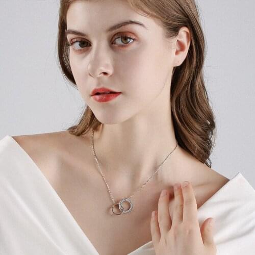 Fashion Jewelry Dara Double Ring Clavicle Chain For Women 2021 New Arrival