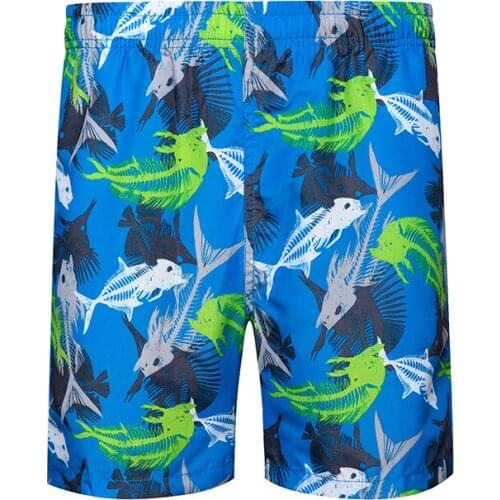 Mens Beach Pants Fishbone Paddle Seaside Resort Leisure Printing Easy Travel Clothes Party