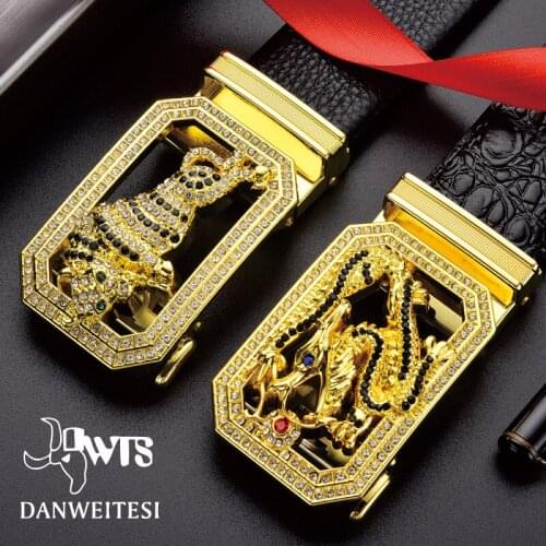 The Twele Chinese Zodiac Signs Men Belt Male Belts High Quality Belt Golden Silve Luxury Fashion Versatile
