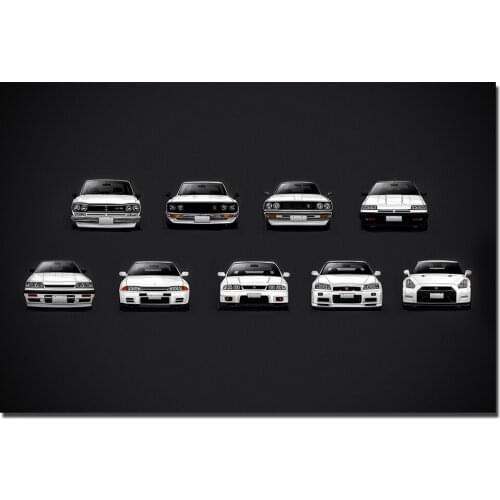 Wall Art Posters Nissan GTR Family Picture Prints Canvas Painting For Home Decor