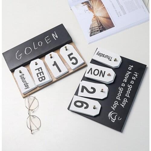 Newest Nordic Minimalist Wooden page-turning calendar decoration Retro Desk Calendar Gift Desktop Decoration,BJ119
