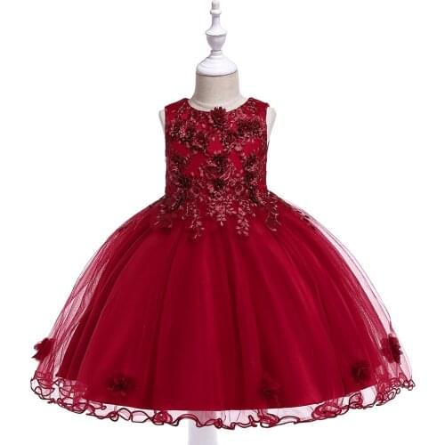 Flower Girls Dress for Wedding and Party Dress Summer Toddler Girls Princess Dress Kids Dresses For Girls Costume Children