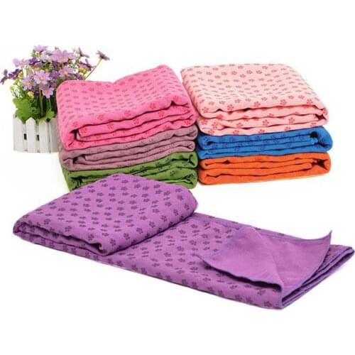 Yoga Towel Strong Sweat-Absorbent Non-Slip Plum Blossom Towel Pvc Non-Slip Particle Microfiber Resin Towel Yoga Blanket
