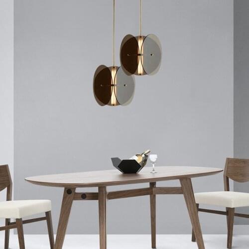 Post-modern Art Restaurant Pendant Lamp Nordic Simple Dining Table Bedside Bed Three Round Bar Cosmos Pendant Lights hanglamp