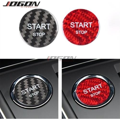 Real Carbon Fiber For Peugeot 308 408 508 3008 5008 For Citroen C3 C4 C5 DS3 DS4 DS6 Car Ignition Engine Start Stop Button Trim