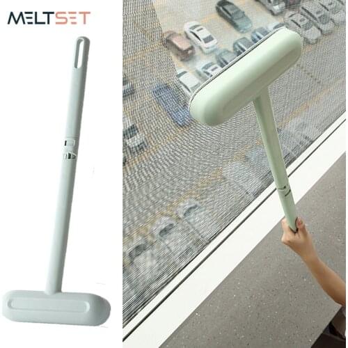 Long Handle Window Cleaning Brush Removable Window Screen Dust Removal Brush for Home Car Office Washable Window Cleaner Wiper