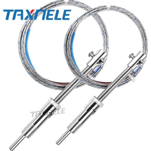 Bayonet Compression Spring K Type metal screening cable adjustable pressure spring head bayonet thermocouple 1m 2m 0-800C
