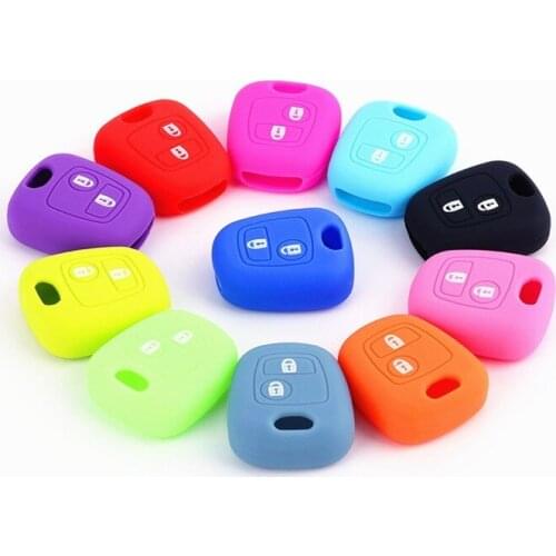 Silicone car key cover remote control key cover for Peugeot 107 206 207 307 Citroen C1, C2, C3, C4, Picasso, Toyota Aygo