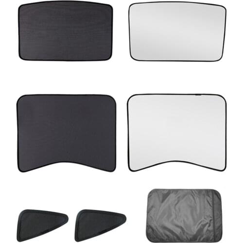 Car Sun Shades Upgrade Glass Roof Sunshade for Tesla Model 3 Front Rear Sunroof Windshield Skylight Blind Shading Net