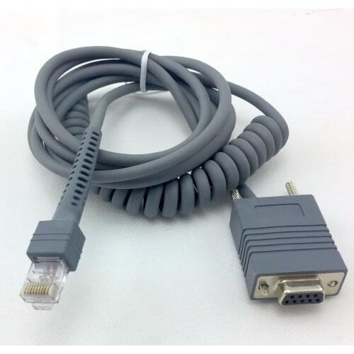 10pcs x 10ft Symbol RS232 LS2208 RJ45 to DB9 Female Cord Barcode Scanner Coiled Cable