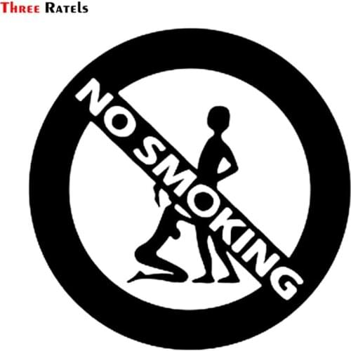 Three Ratels FTZ-72# 15*15CM Girl And Boy No Smoking Fashion Car-Styling Stickers Decals