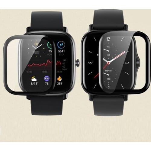 3D Curved Edge Soft Clear Protective Film Full Cover For Amazfit GTS 1/2/2e Sport Smart Watch GTS2 Mini GTS2e Screen Protector