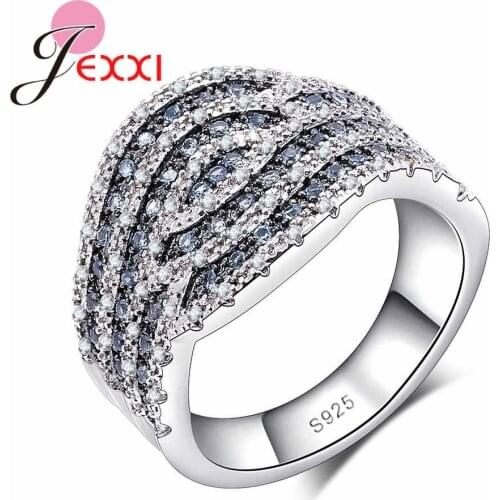 High Quality 925 Sterling Silver Wide Brand Jewelry Micro Paved Full White Africa Crystal Silver Jewelry for Women Female