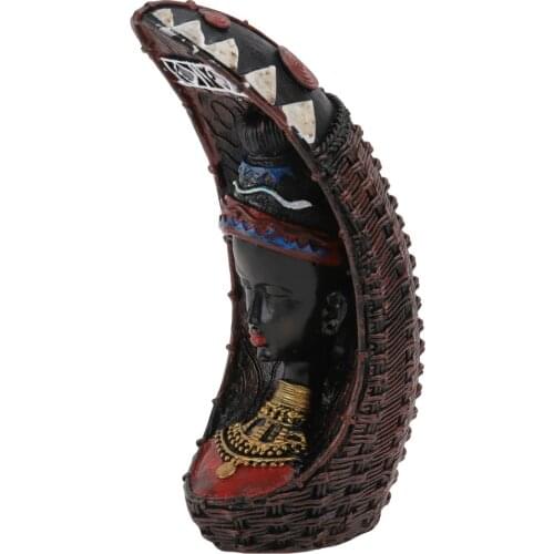 1Pc Resin African Figurine Ethnic Style Statue Craft Home Desktop Decor